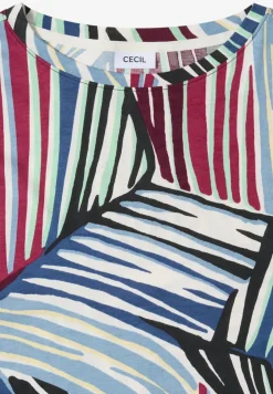 Shirt met boothals en grafische print