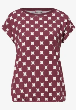 Shirt met boothals en print