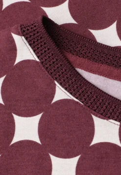 Shirt met boothals en print