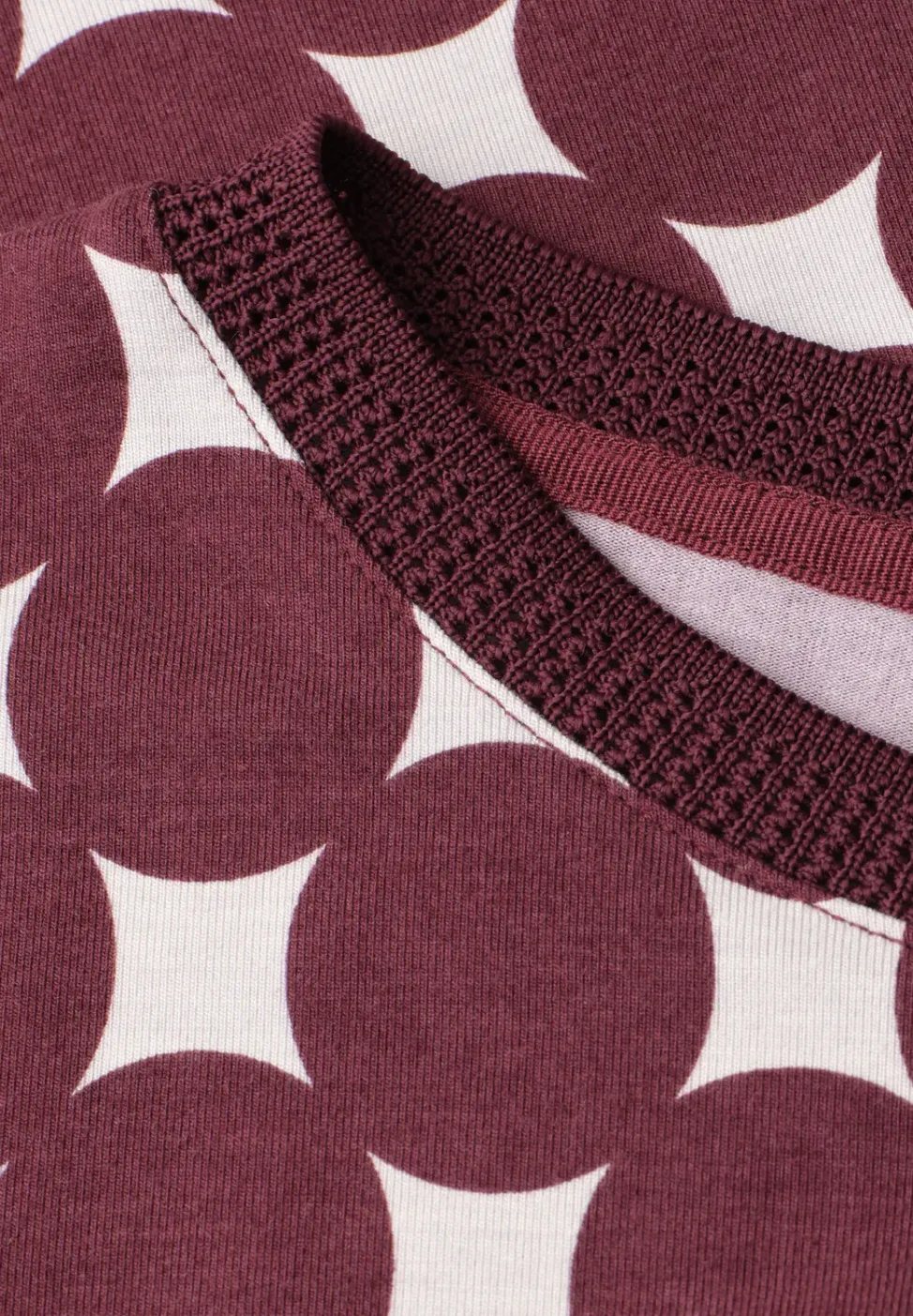 Shirt met boothals en print