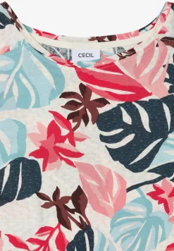 Shirt met boothals en print
