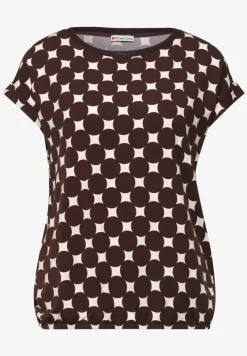 Shirt met boothals en print