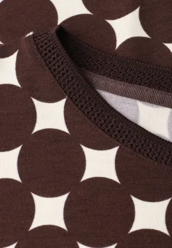 Shirt met boothals en print