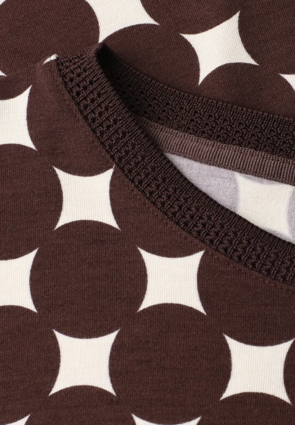 Shirt met boothals en print