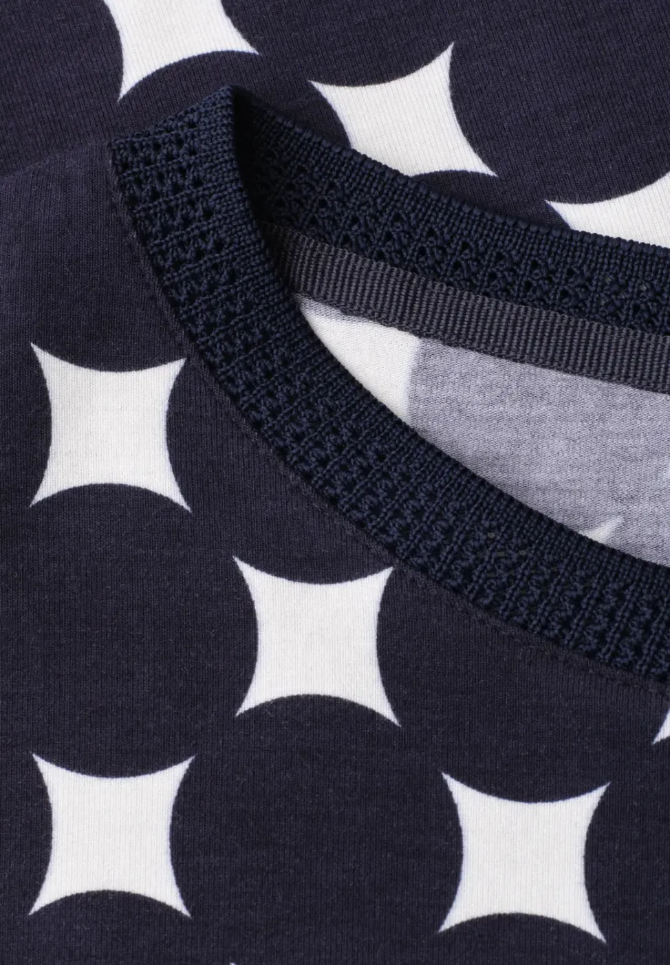 Shirt met boothals en print