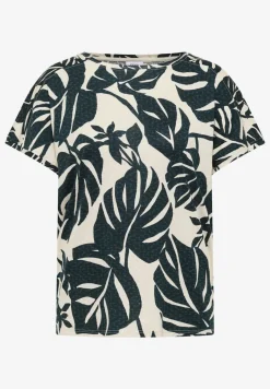 Shirt met boothals en print