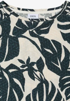 Shirt met boothals en print