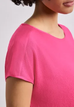 Shirt met boothals en schouderdetails