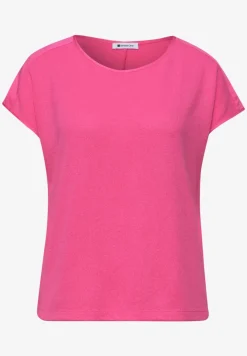 Shirt met boothals en schouderdetails