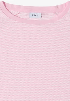 Shirt met boothals en structuur