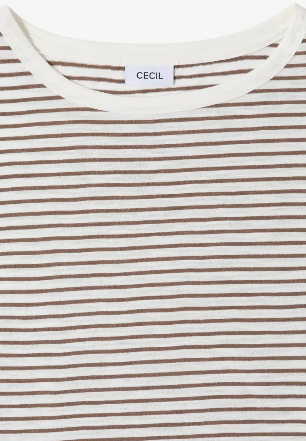 Shirt met boothals en strepen
