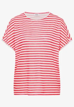 Shirt met boothals en strepen