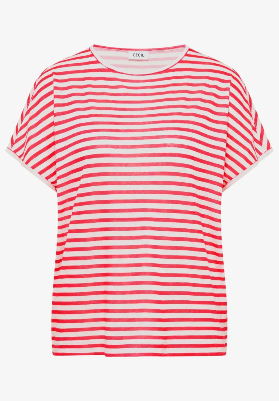 Shirt met boothals en strepen