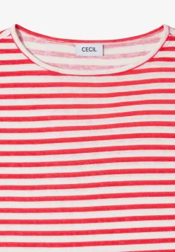 Shirt met boothals en strepen