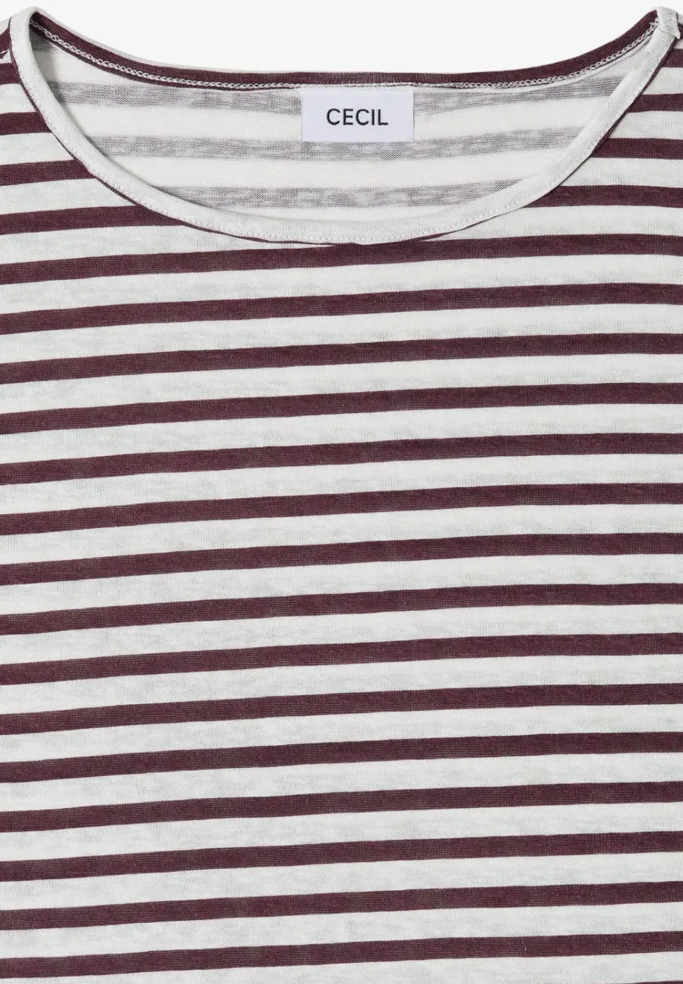 Shirt met boothals en strepen