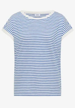 Shirt met boothals en strepen