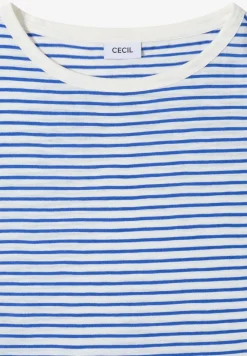 Shirt met boothals en strepen