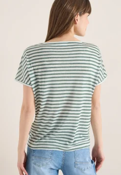 Shirt met boothals en strepen