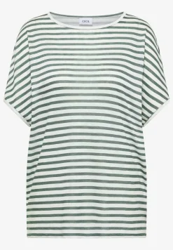Shirt met boothals en strepen