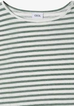 Shirt met boothals en strepen