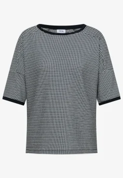 Shirt met boothals en structuur