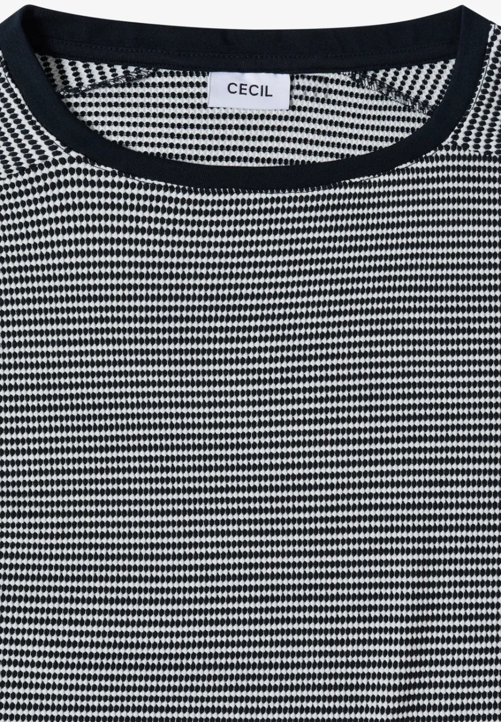 Shirt met boothals en structuur