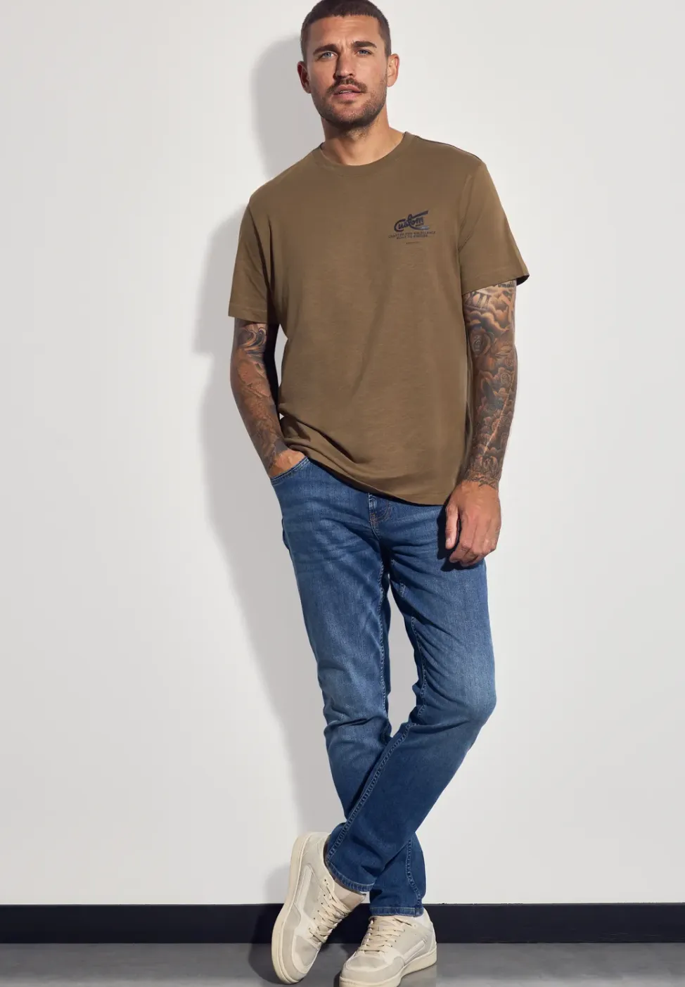 Shirt met borstprint