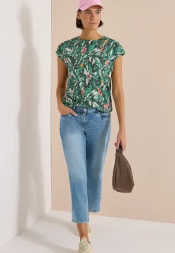 Shirt met burn-out look