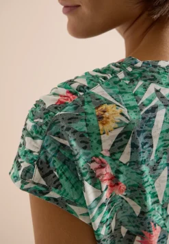 Shirt met burn-out look
