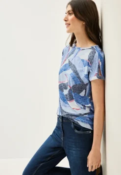 Shirt met burn-out look