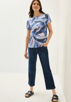 Shirt met burn-out look