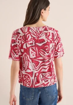 Shirt met burn-out look
