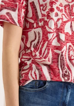 Shirt met burn-out look