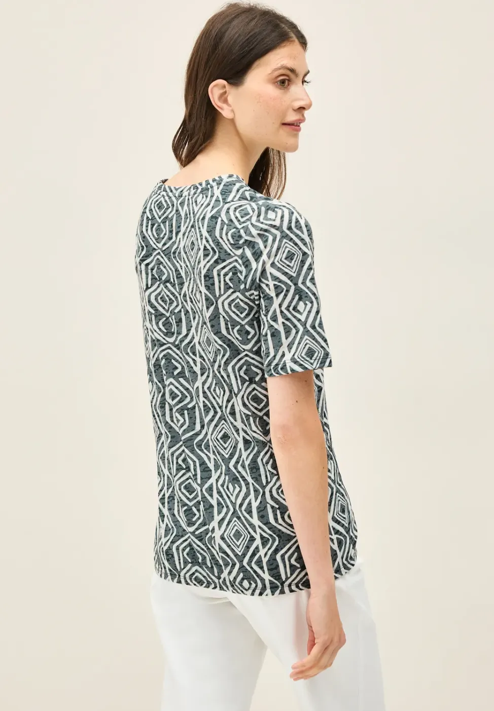 Shirt met burn-out look