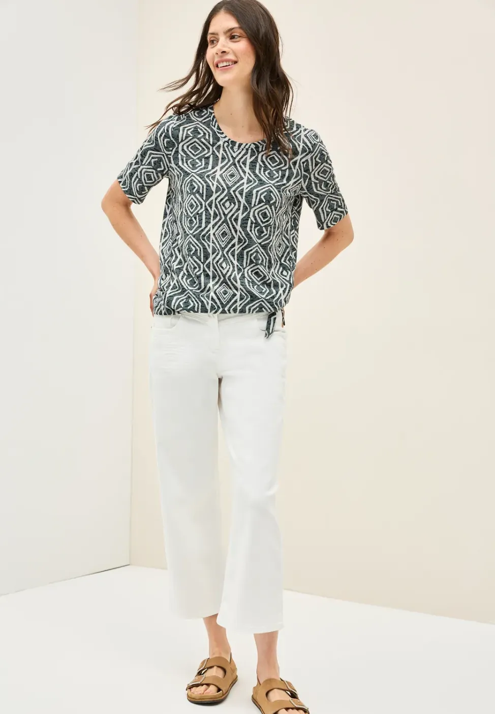 Shirt met burn-out look