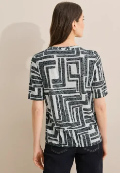 Shirt met burn-out look