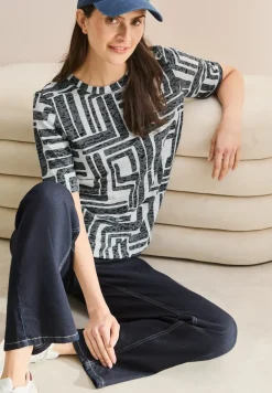 Shirt met burn-out look
