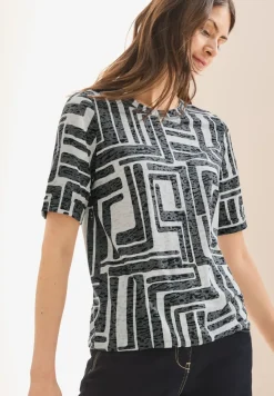 Shirt met burn-out look