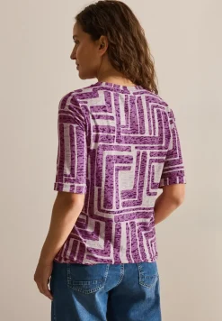 Shirt met burn-out look
