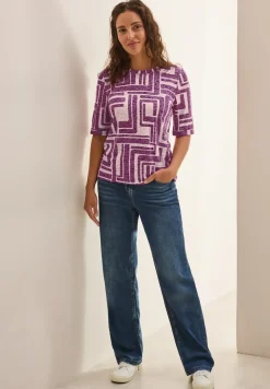 Shirt met burn-out look