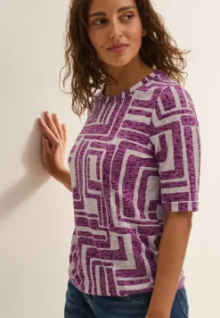 Shirt met burn-out look