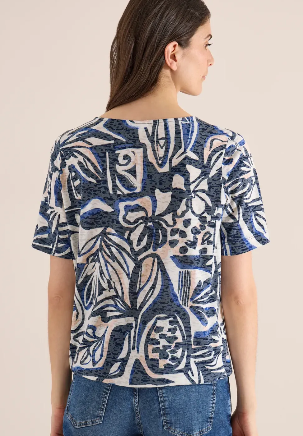 Shirt met burn-out look