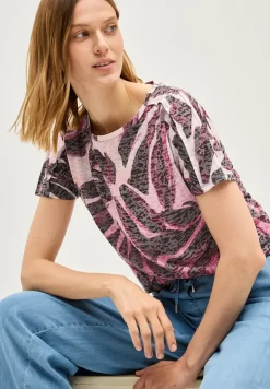 Shirt met Burnout patroon