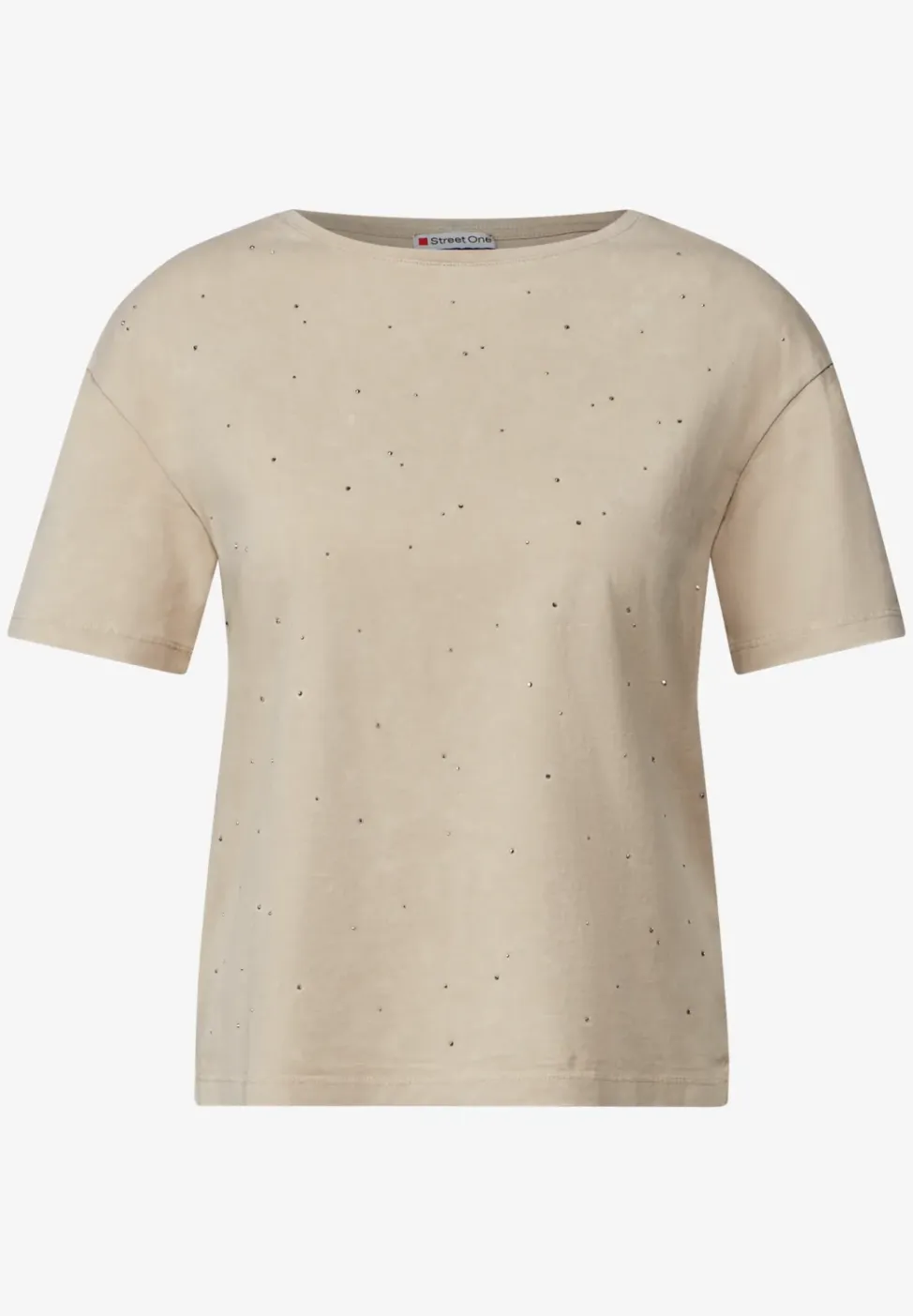 Shirt met decoratieve stenen