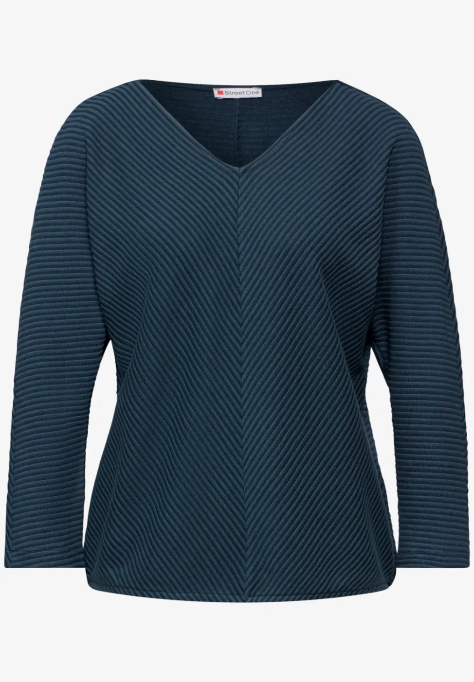 Shirt met diagonale structuur