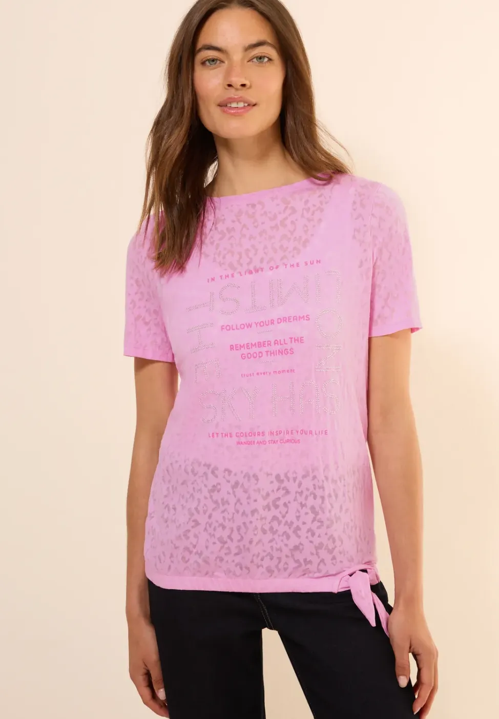 Shirt met edelstenen