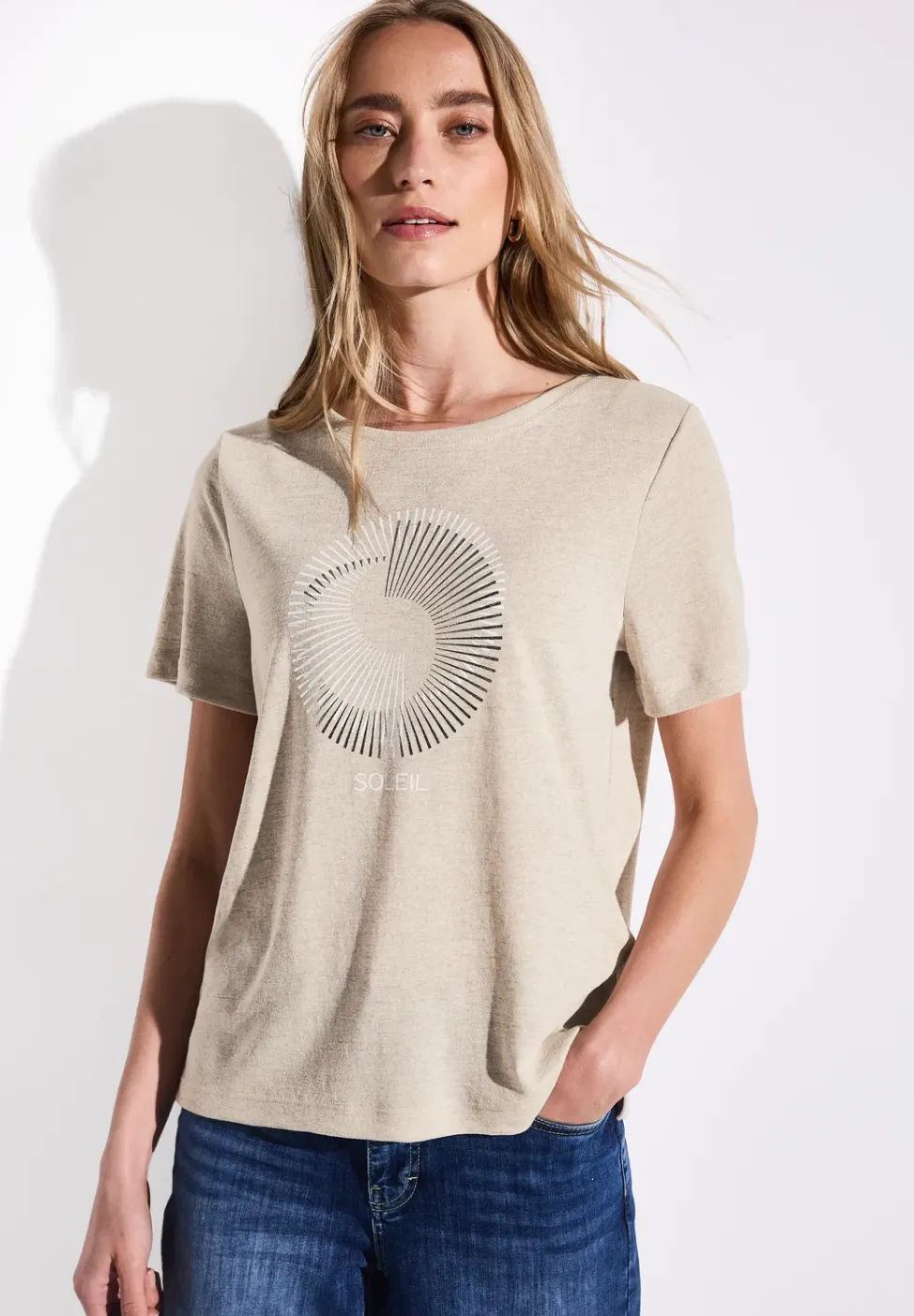 Shirt met foliedruk