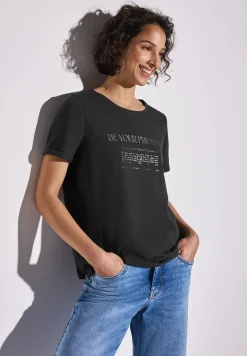 Shirt met folietekst
