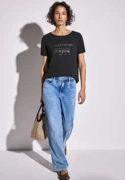 Shirt met folietekst