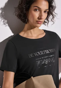 Shirt met folietekst